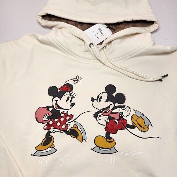 NWT Disney X Coach WOMEN'S Ice Skate Motif Hoodie CL692 S Small - Picture 2 of 6